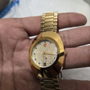 Rado Gold Watch with Crystal Dial